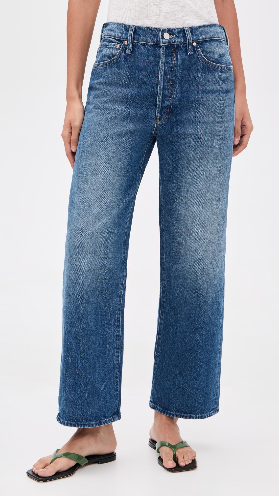 The Dodger Button Flood Jeans by MOTHER