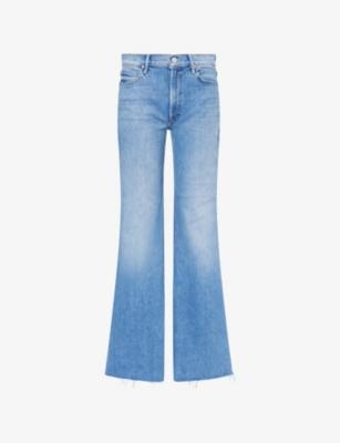 The Doozy Fray Wide-Leg Denim Jeans by MOTHER