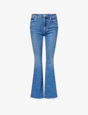 The Doozy Sneak Fray Flared Stretch-Denim Blend Jeans by MOTHER