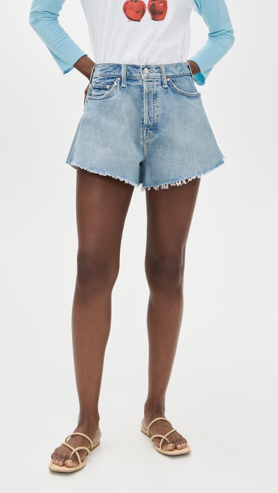 The Flutter Fray Jean Shorts by MOTHER