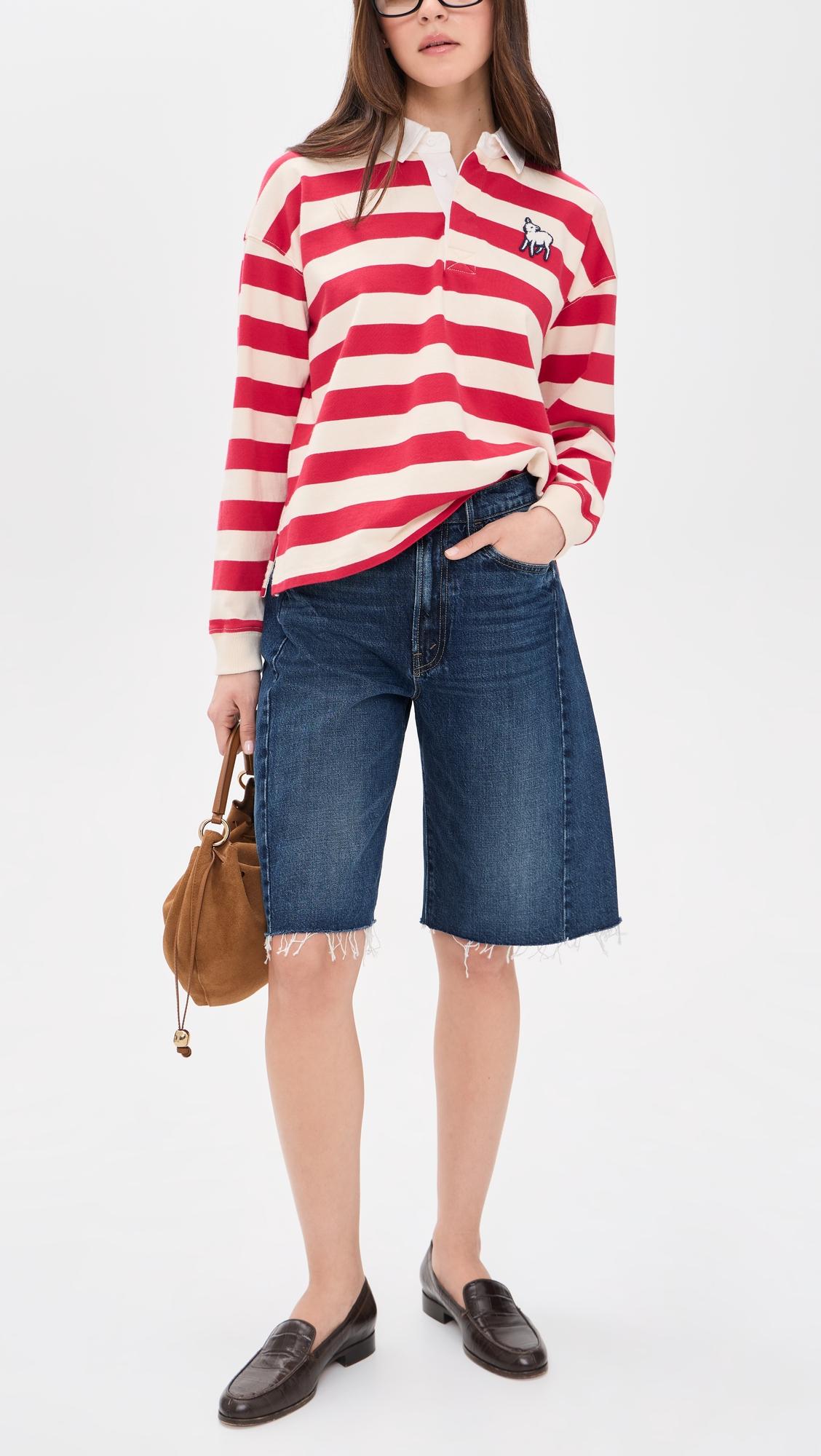 The Half-Pipe Bermuda Fray Shorts by MOTHER