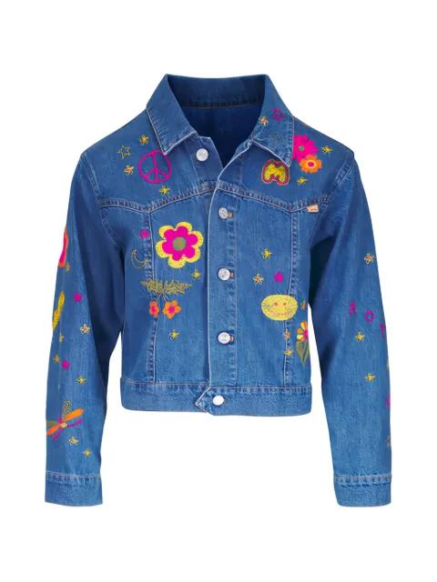 The Heyday embroidered denim jacket by MOTHER