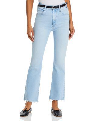 The Hustler Fray High Rise Ankle Jeans in Ball in Your Court by MOTHER