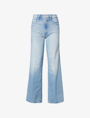 The Hustler Roller Sneak Flared Stretch-Denim Jeans by MOTHER
