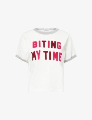 The Itty Bitty Ringer Brand-Embroidered Cotton-Jersey T-Shirt by MOTHER