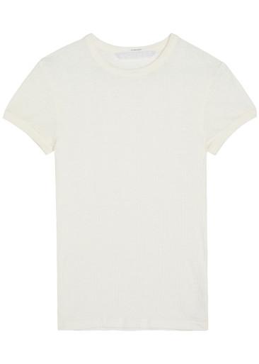 The Itty Bitty Ringer ribbed cotton T-shirt by MOTHER