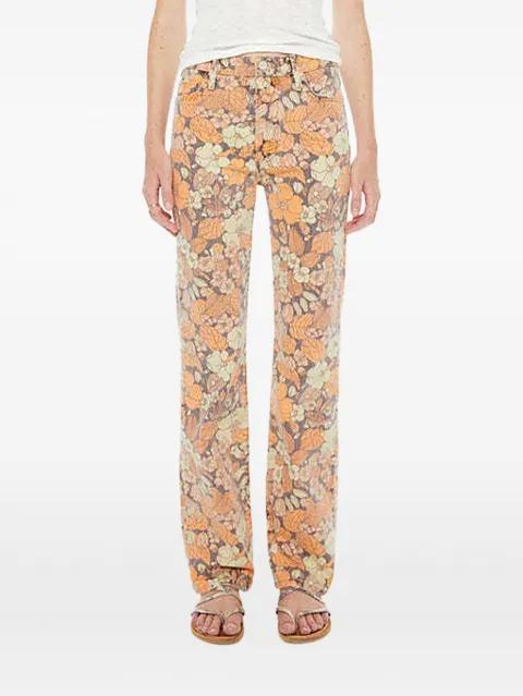 The Kick It floral-pattern jeans by MOTHER