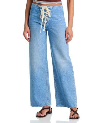 The Laced Up Smoothie Sneak Jeans in Munchies by MOTHER