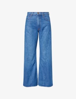 The Lemon Twist Sneak Wide-Leg Denim-Blend Jeans by MOTHER