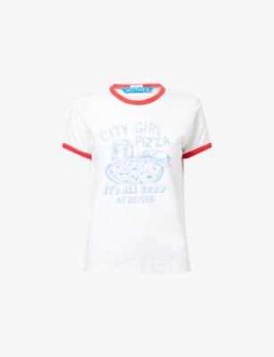 The Lil Goodie Ringer Graphic-Print Cotton T-shirt by MOTHER