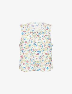 The Love Letter Floral-Print Cotton Top by MOTHER