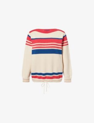 The Ls Skipper Striped Knitted-Cotton Jumper by MOTHER