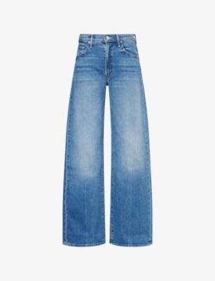 The Mid Rise Lasso Sneak Wide-Leg Denim Jeans by MOTHER