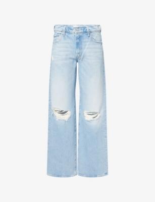 The Mid Rise Maven Sneak Cotton Denim Jeans by MOTHER