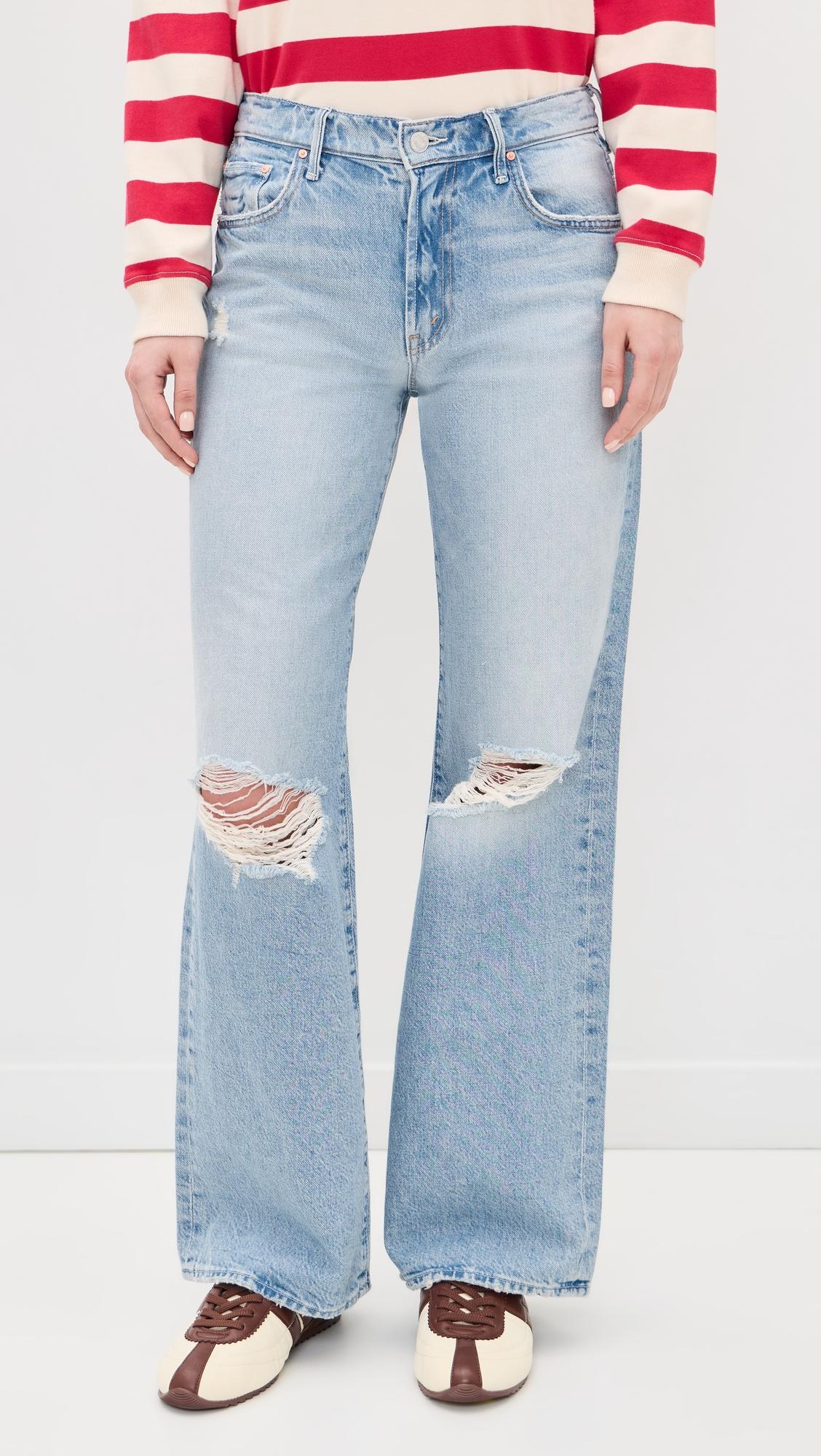 The Mid Rise Maven Sneak Jeans by MOTHER