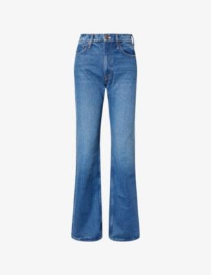 The Mixer Heel Flared Denim-Blend Jeans by MOTHER