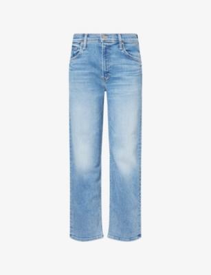 The Newbie Ankle Cotton-Blend Denim Jeans by MOTHER