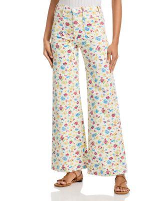 The Patch Pocket Hustler Roller Sneak Jeans in Rose Bowl by MOTHER