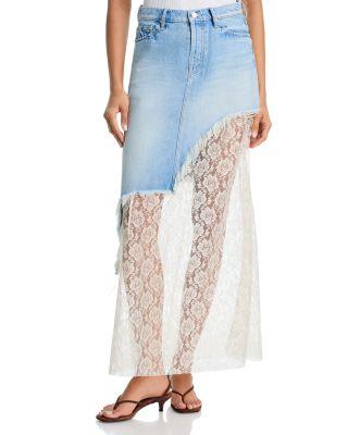 The Peekaboo Maxi Skirt by MOTHER