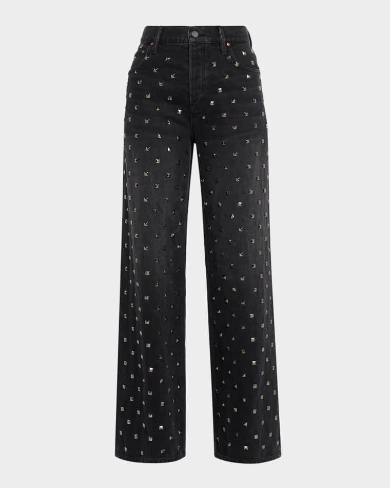 The Smoothie Sneak Studded Jeans by MOTHER