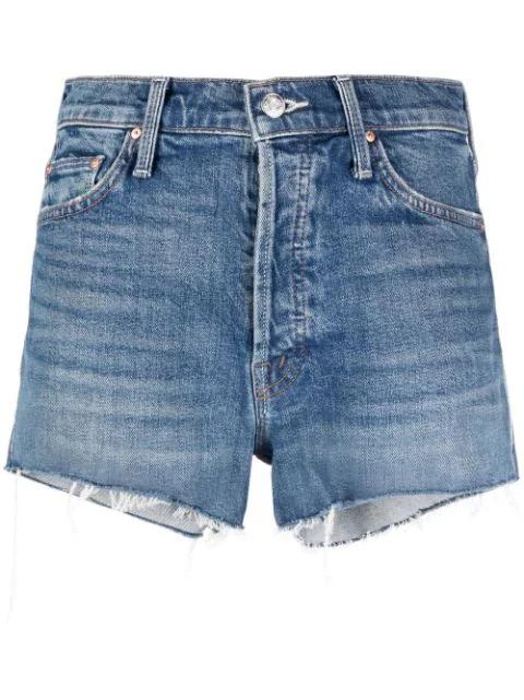 The Tomcat frayed denim shorts by MOTHER