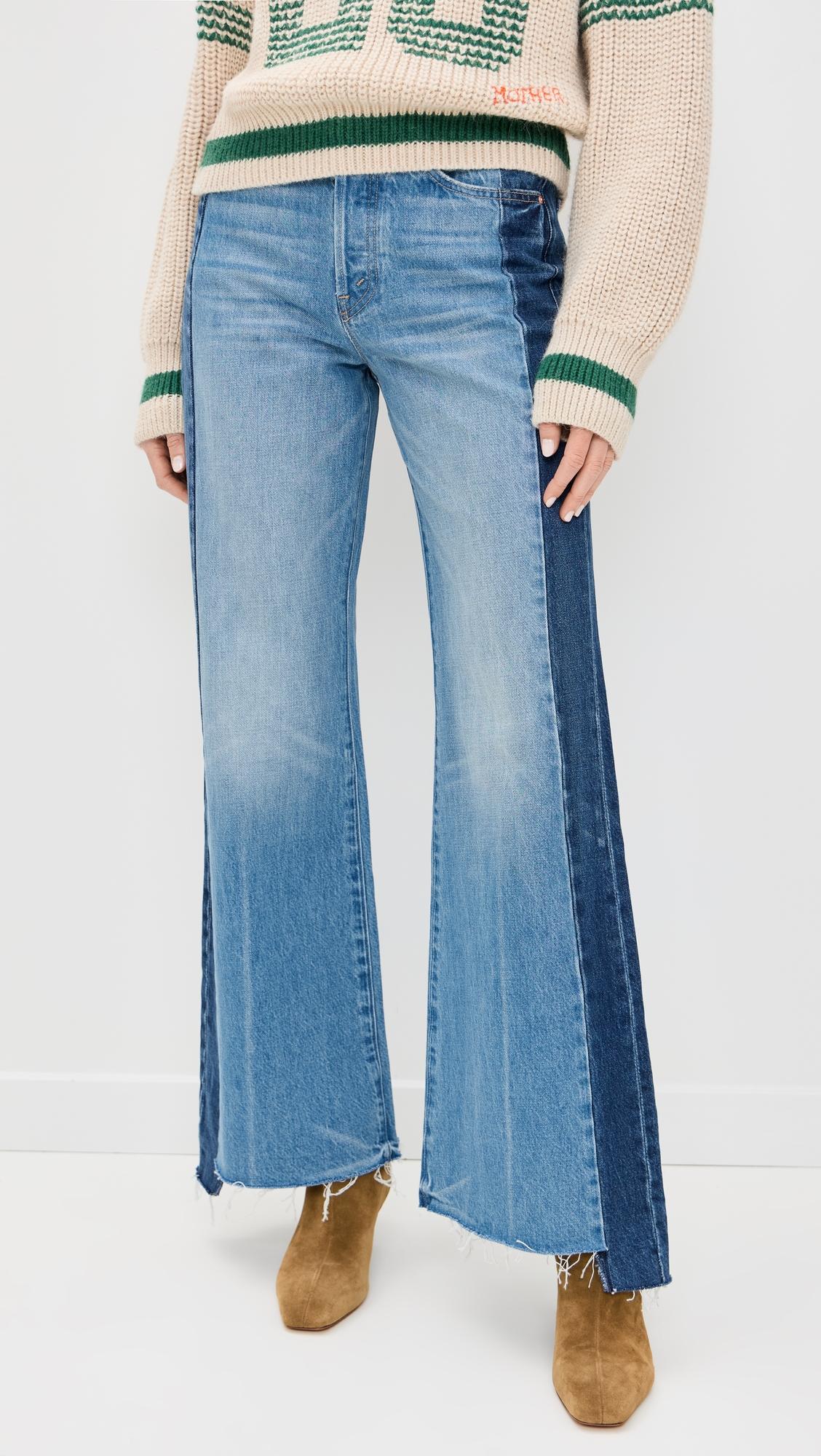 The Tux Sidestepper Sneak Fray Jeans by MOTHER