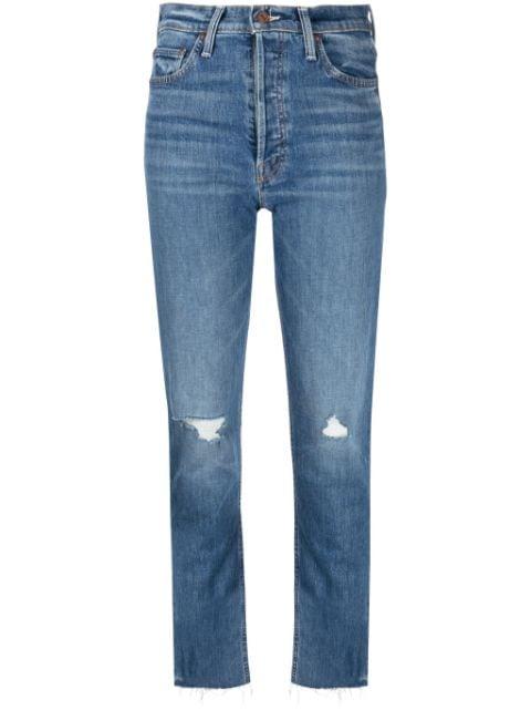 Tomcat stonewashed cropped jeans by MOTHER