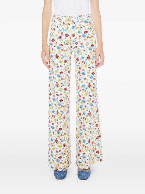 floral-detail trousers by MOTHER