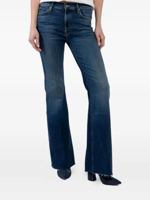 frayed bell-bottom jeans by MOTHER