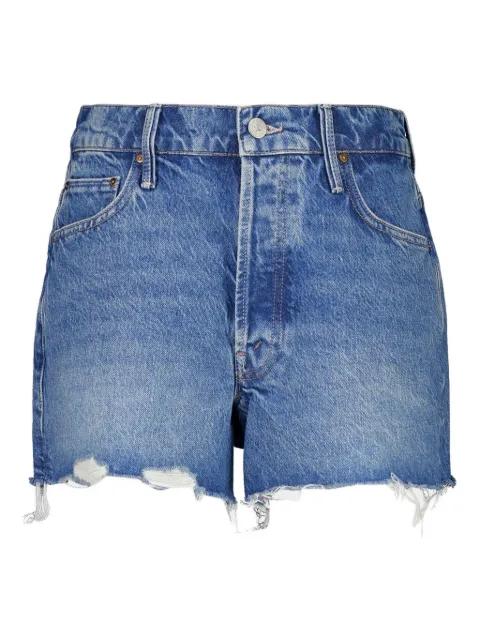 frayed denim shorts by MOTHER