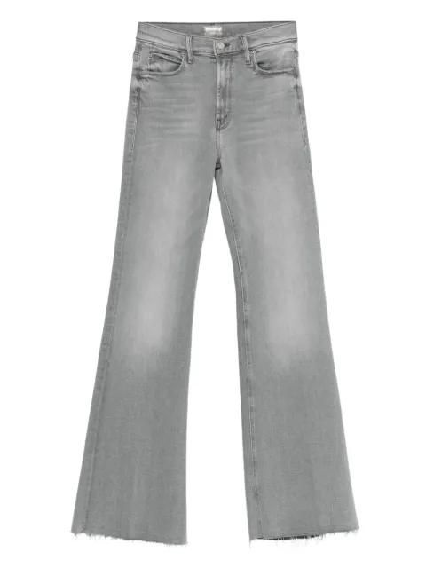frayed-hem flare jeans by MOTHER
