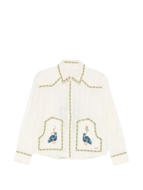 the Peasant Poet embroidered shirt by MOTHER