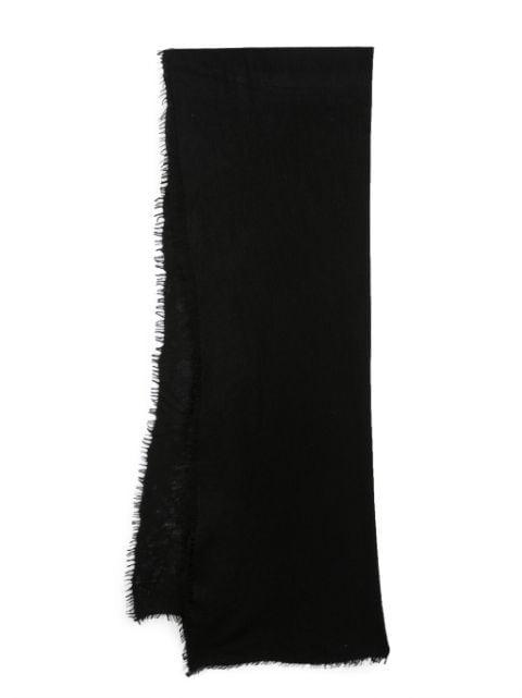 crochet-knit cashmere scarf by MOULETA