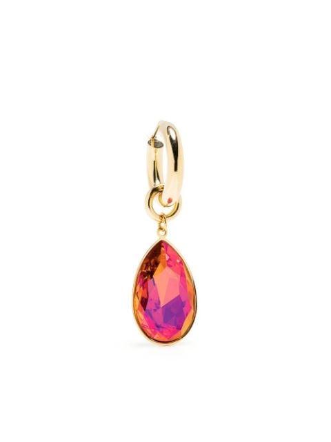 Sunrise crystal-drop hoop earring by MOUNSER