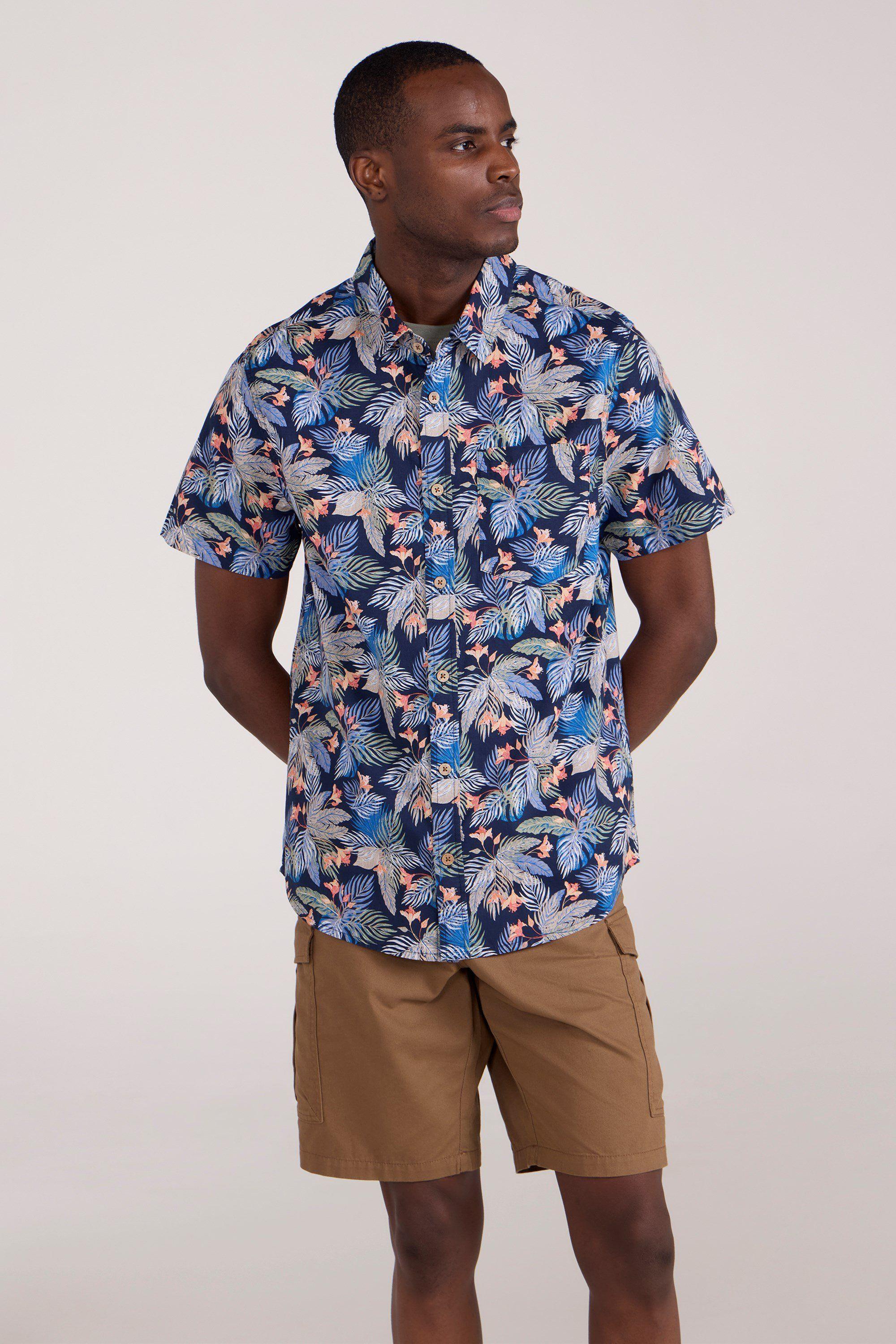 100% Cotton Shirt Tropical Printed Short Sleeved by MOUNTAIN WAREHOUSE 100% Cotton Shirt Tropical Printed Short Sleeved by MOUNTAIN WAREHOUSE