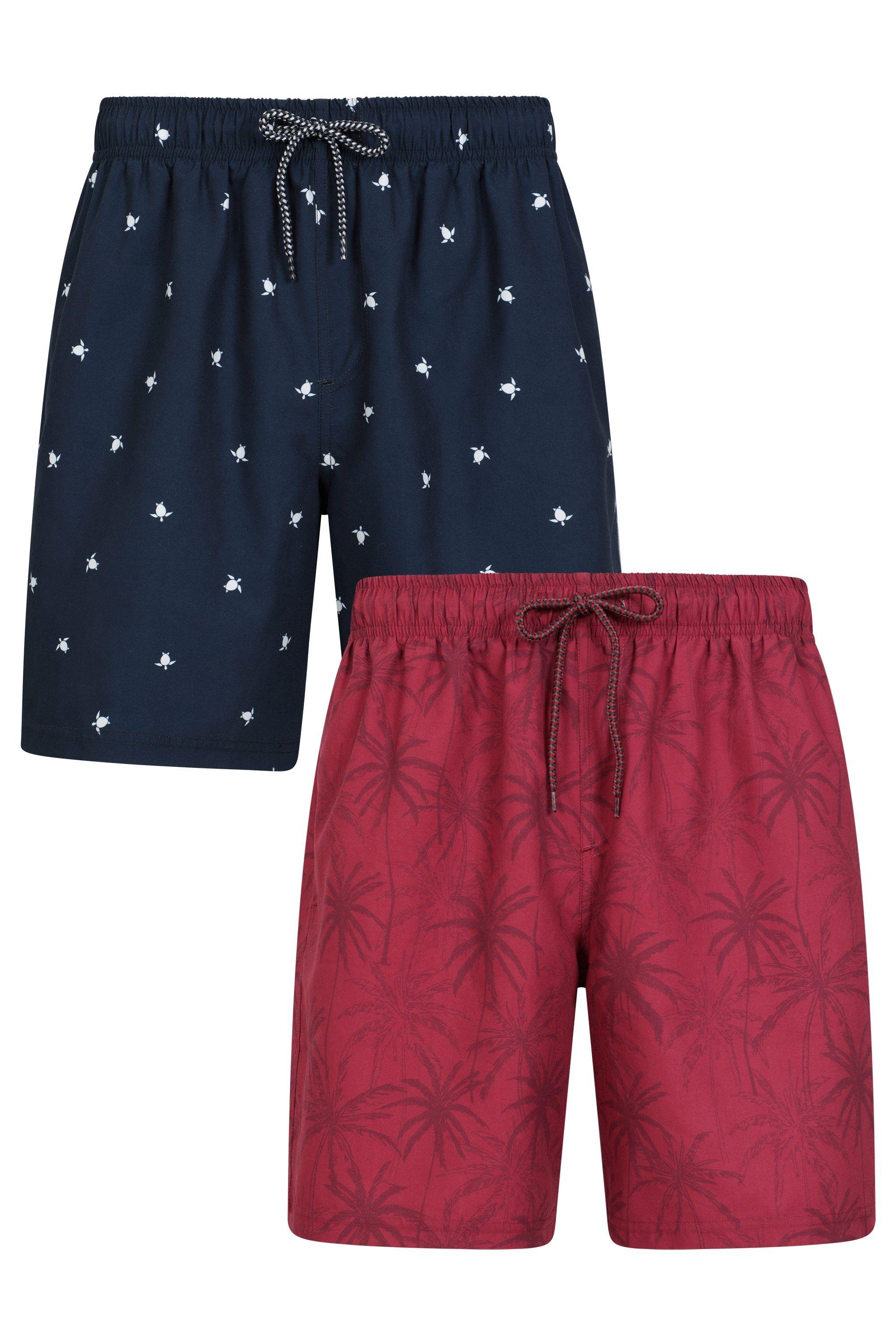 2 Pack 'Aruba' Lightweight Comfortable Drawcord Waist Swim Shorts by MOUNTAIN WAREHOUSE 2 Pack 'Aruba' Lightweight Comfortable Drawcord Waist Swim Shorts by MOUNTAIN WAREHOUSE