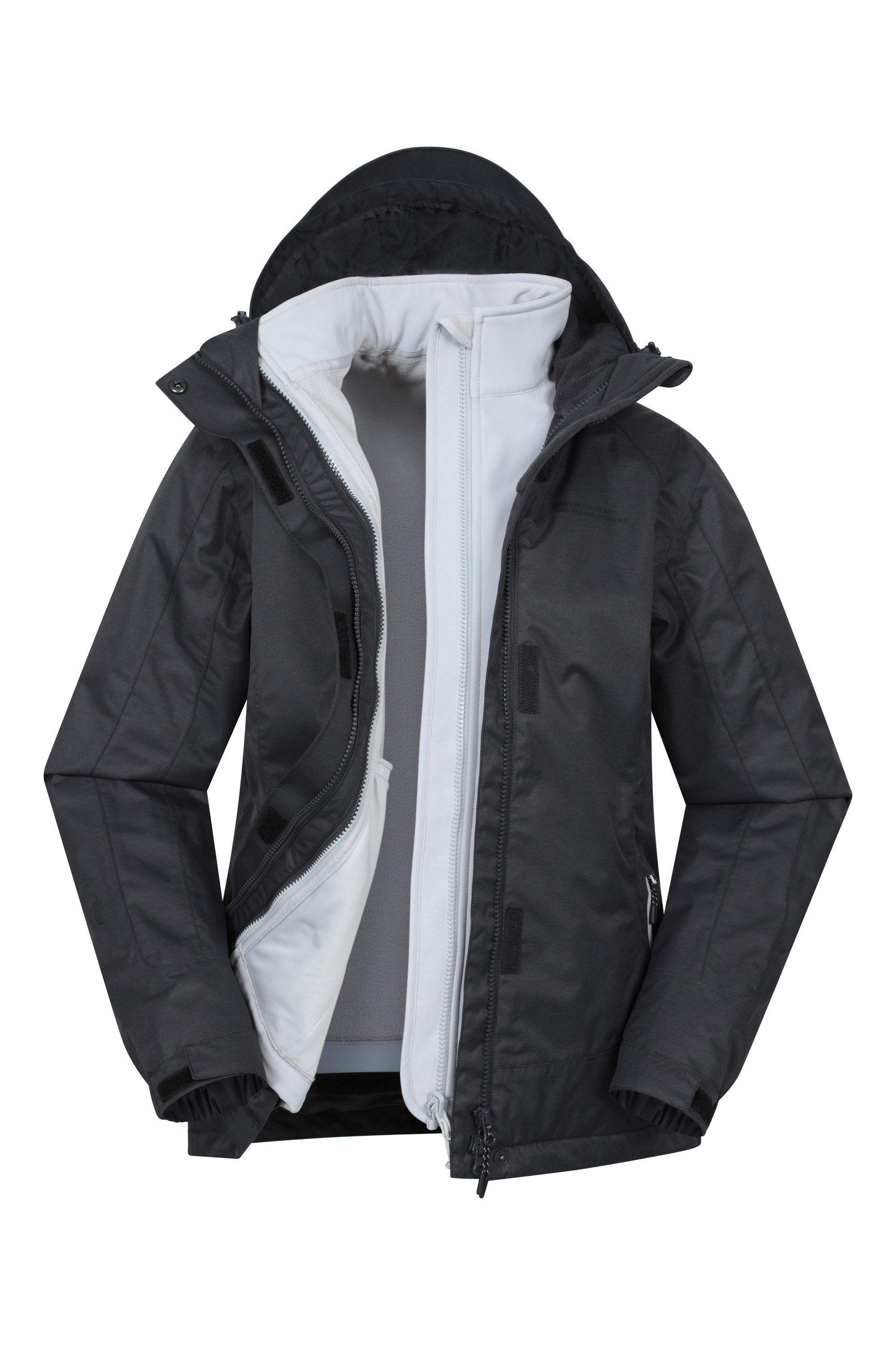 3 in 1 Waterproof Jacket Winter Rain Coat by MOUNTAIN WAREHOUSE