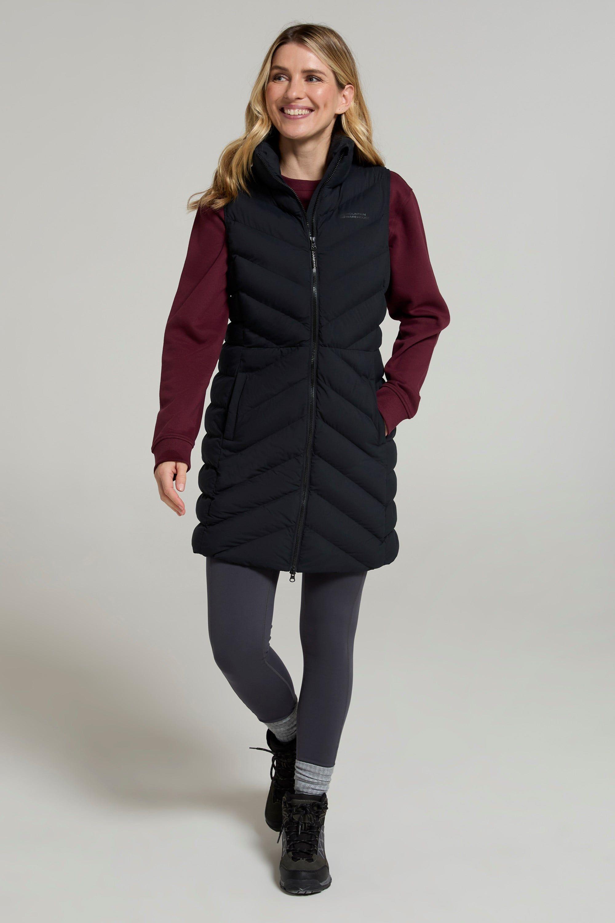 'Anmore' Stylish Warm Water Resistant Padded Longer Length Gilet by MOUNTAIN WAREHOUSE