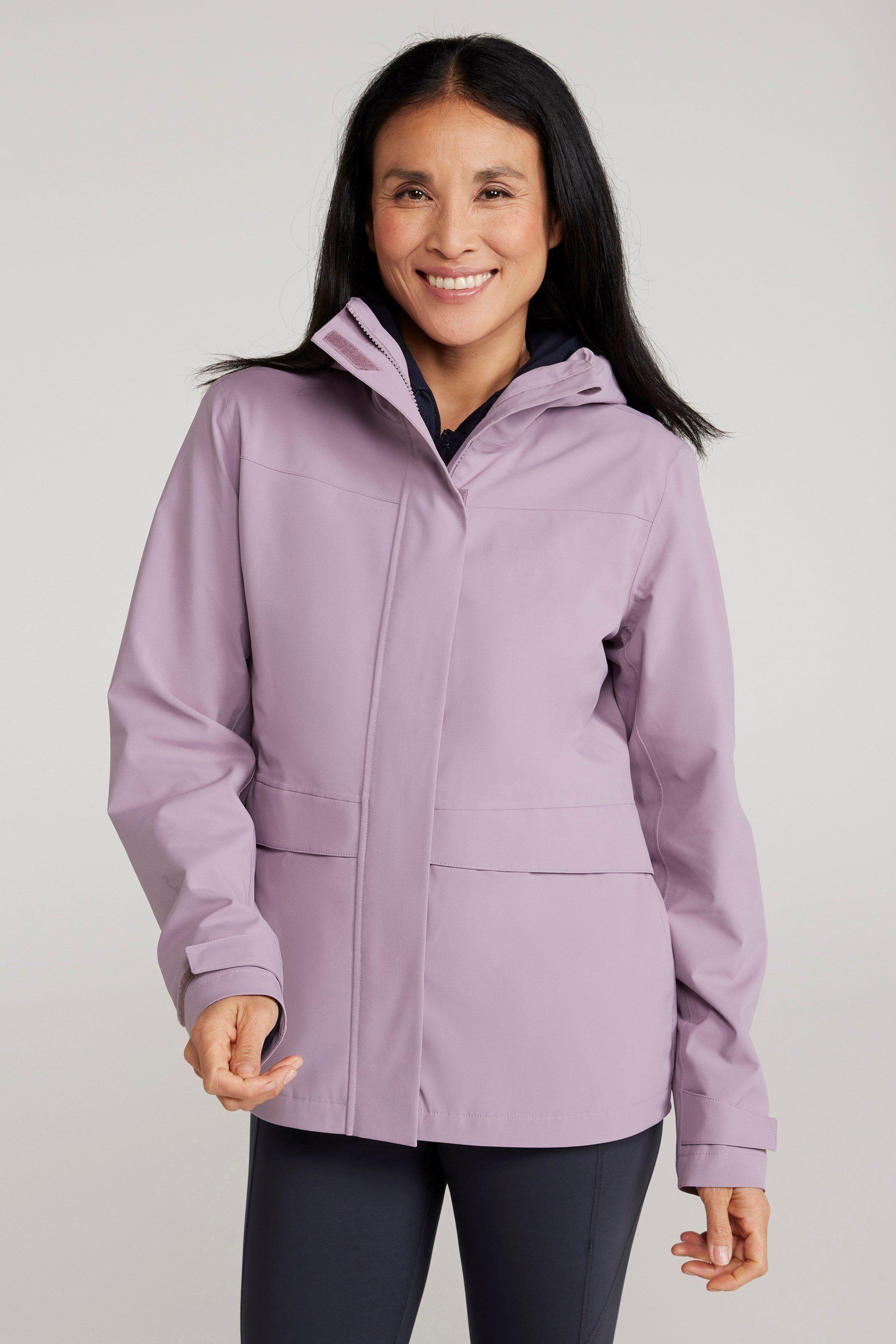 'April' Lightweight Waterproof Warm Hooded Outdoor Full Zip Jacket by MOUNTAIN WAREHOUSE