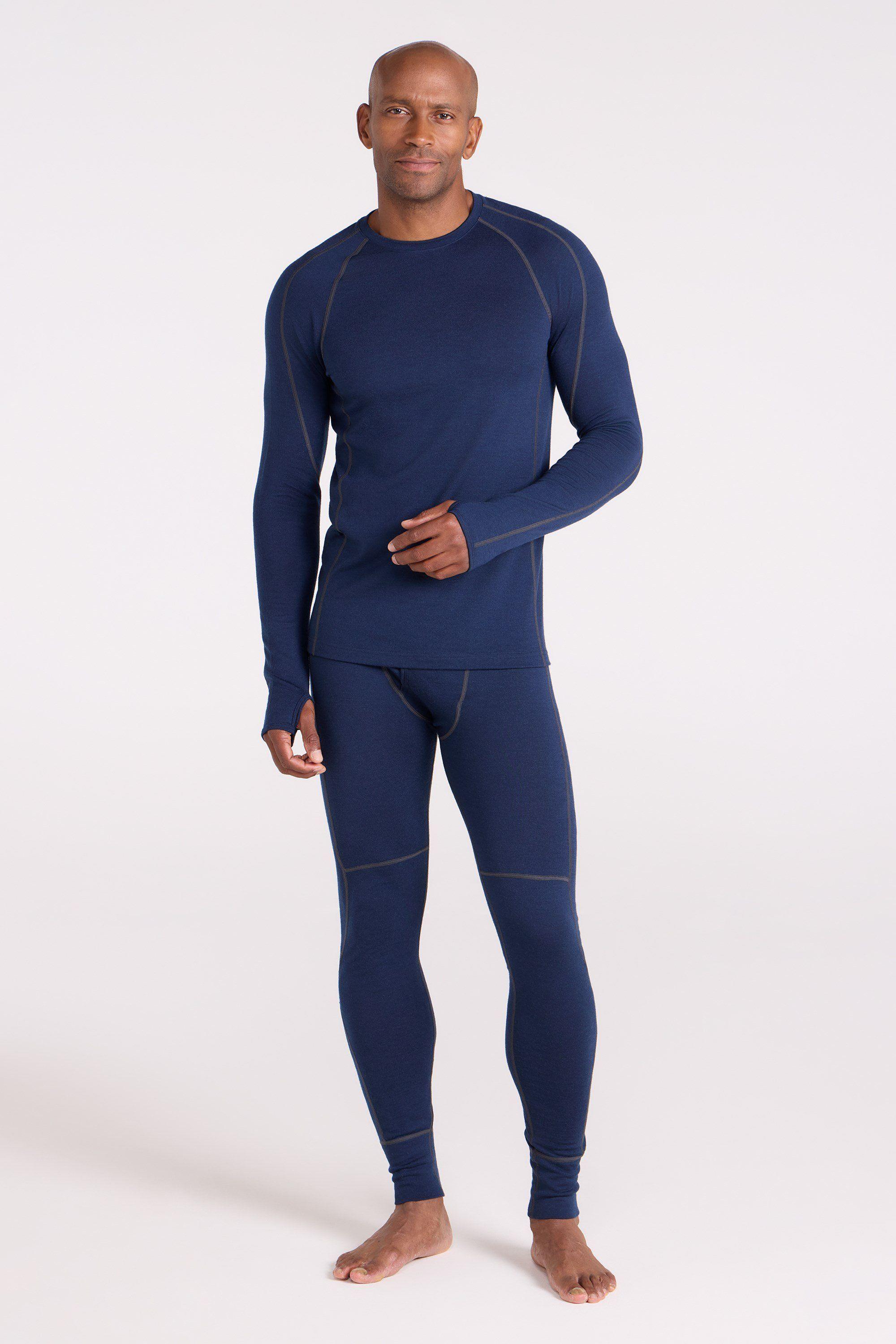 'Asgard' Long Sleeve Round Neck Merino Wool Thermal Top and Pants Set by MOUNTAIN WAREHOUSE