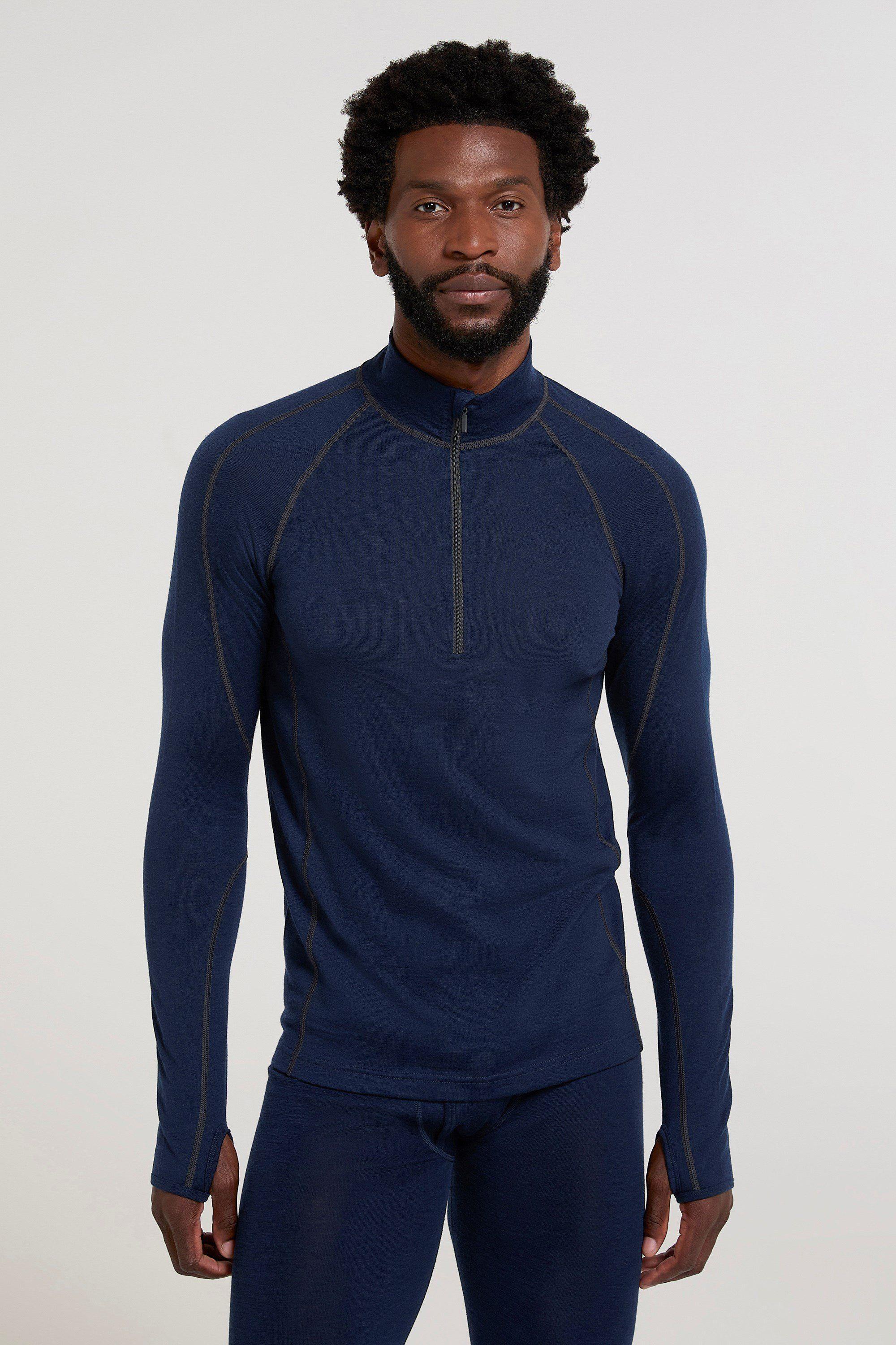'Asgard' Soft Quick Wick Antibacterial Casual Zip Neck Baselayer Top by MOUNTAIN WAREHOUSE