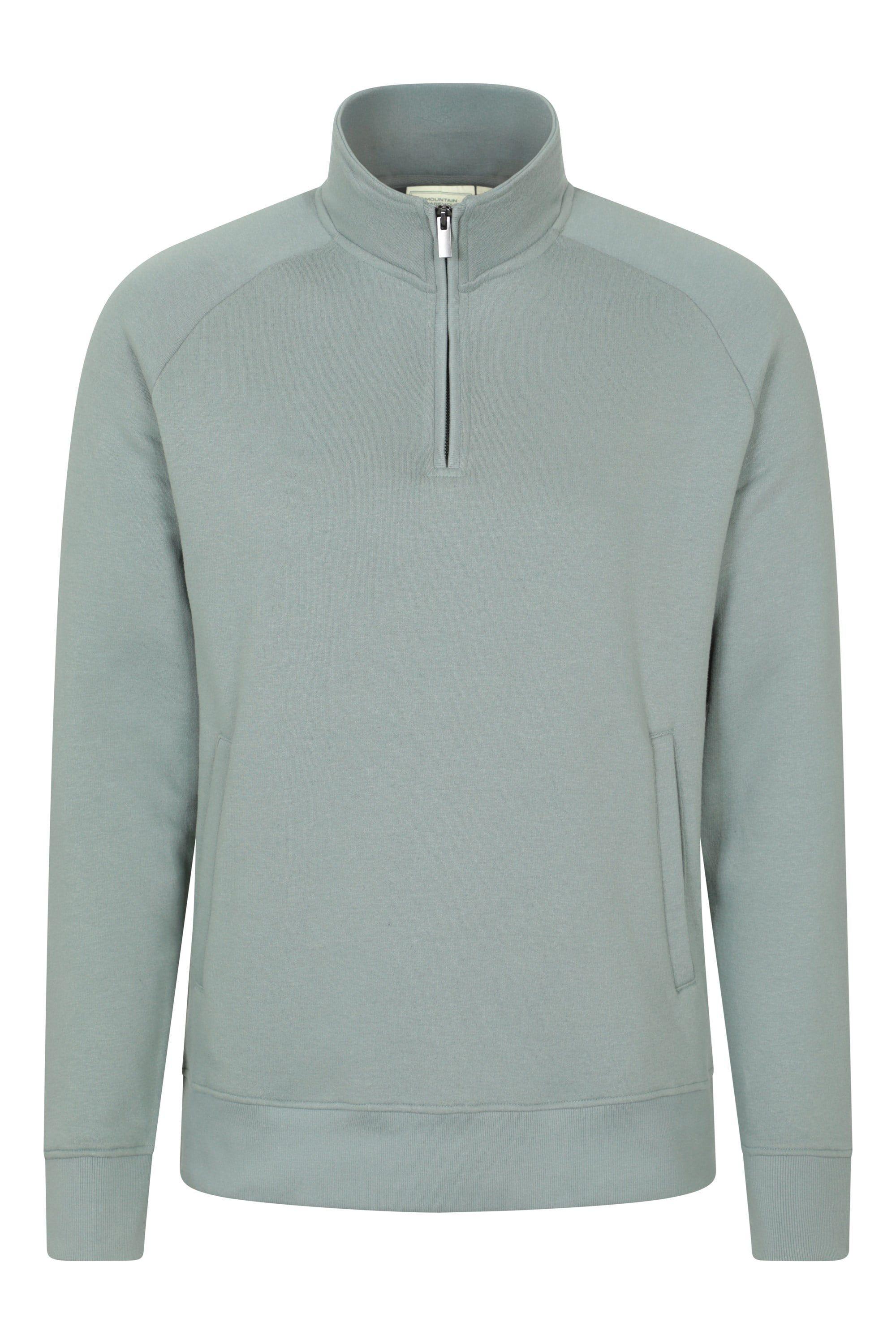 'Bamburgh' Half Zip Breathable Lightweight Cotton Blend Funnel Top by MOUNTAIN WAREHOUSE