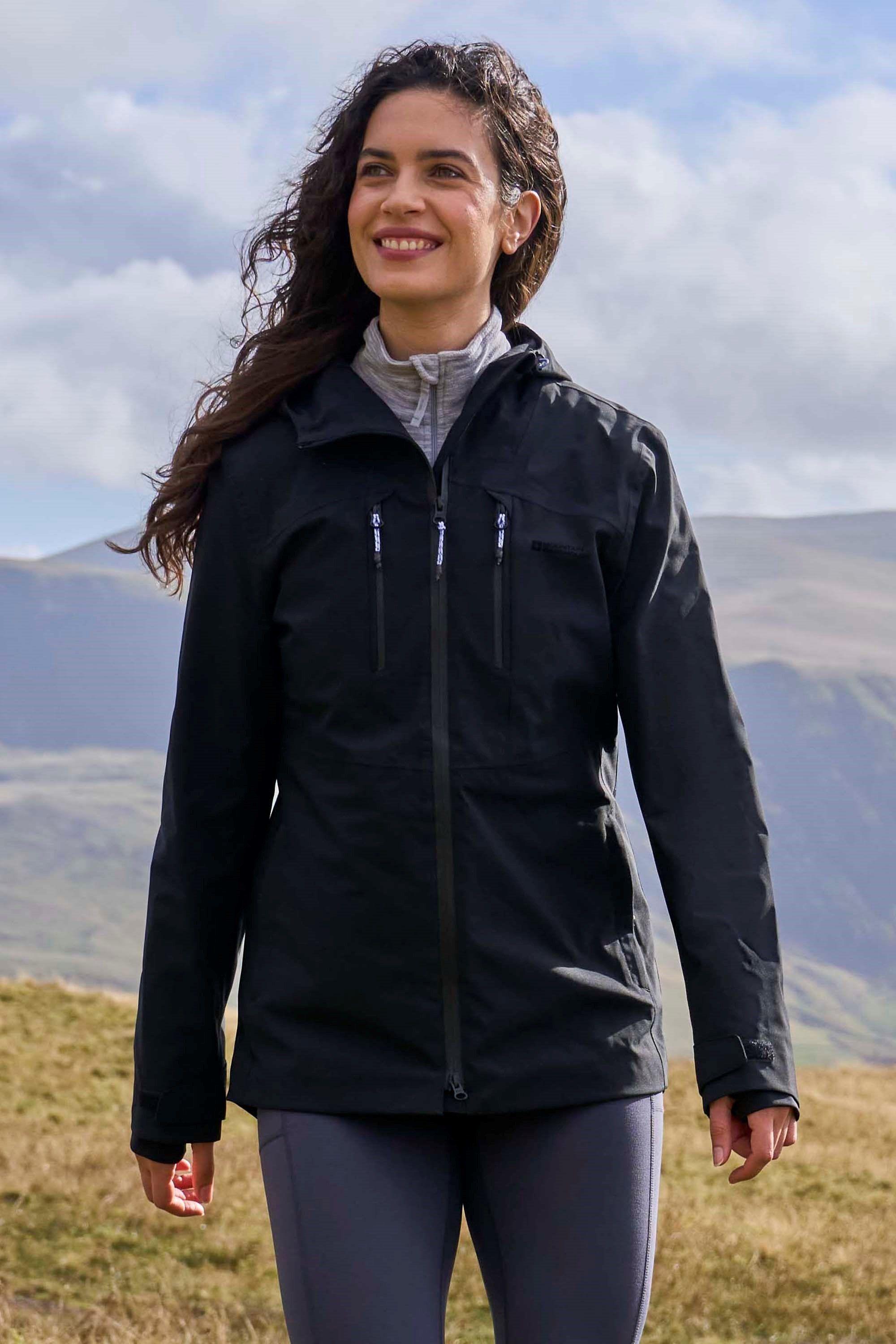 'Breeze' Waterproof Lightweight Adjustable Hood Warm Full Zip Jacket by MOUNTAIN WAREHOUSE