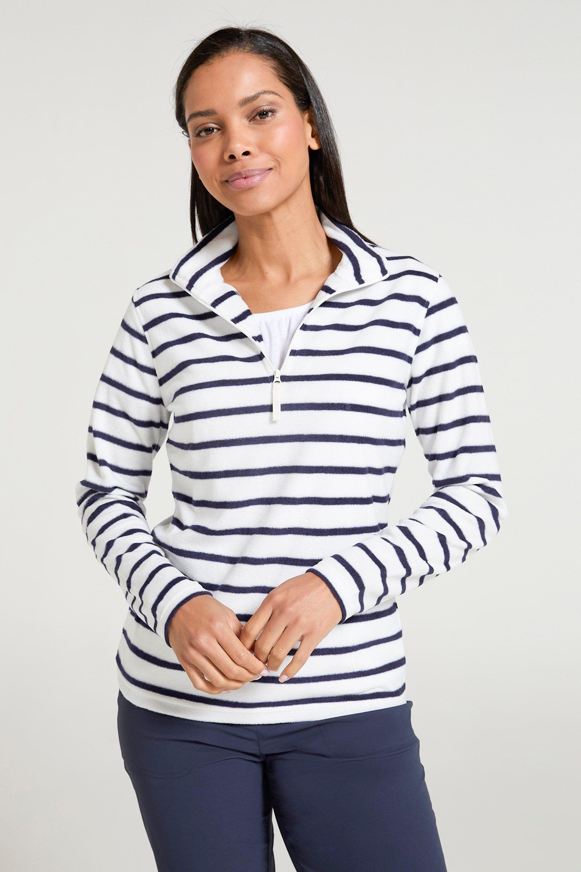 'Camber' Half Zip Striped Outdoors Everyday Fleece Top by MOUNTAIN WAREHOUSE