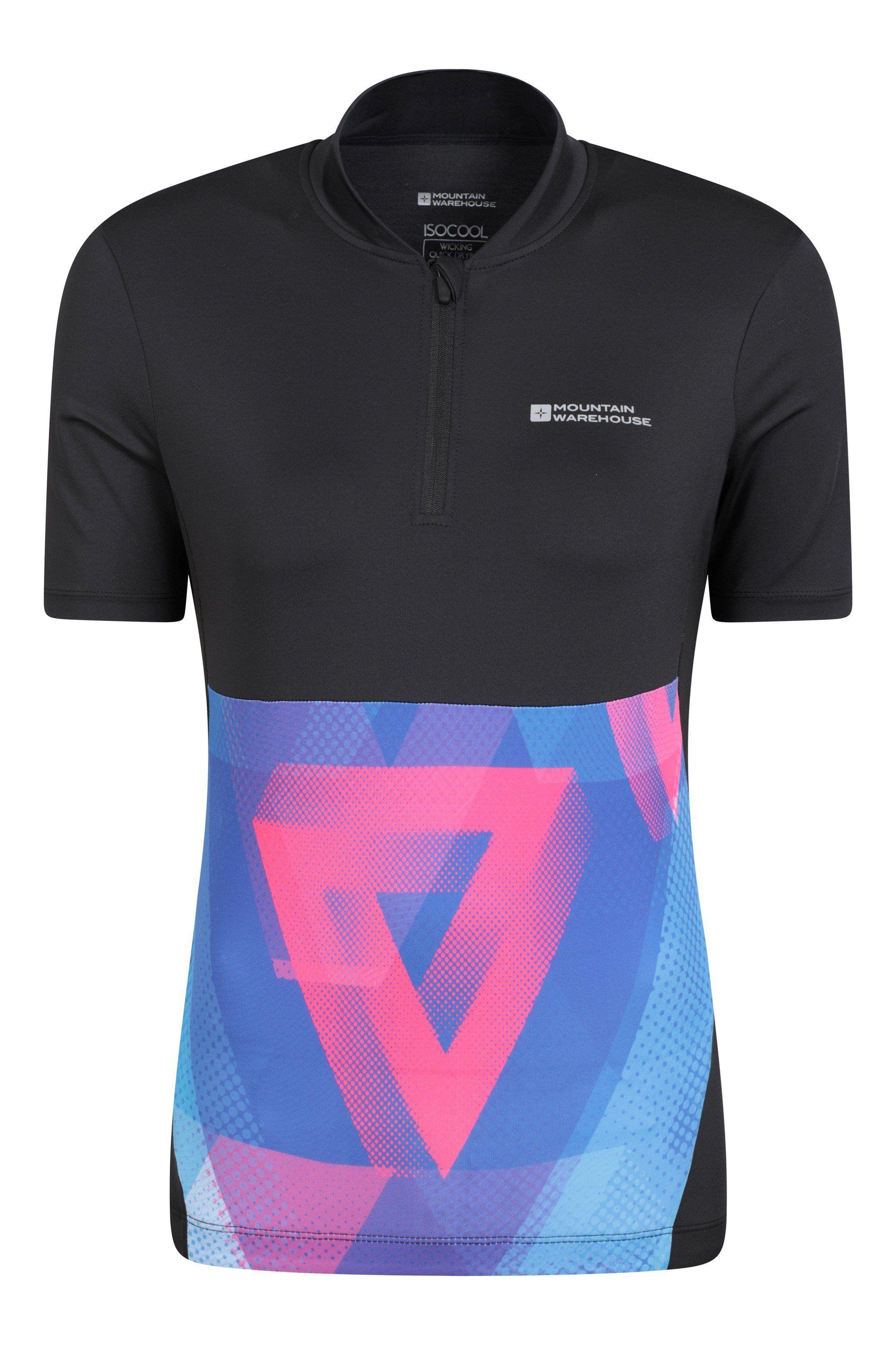 'Chaser' Half-Zip Cycling Jersey Short Sleeve Quick Dry Breathable Top by MOUNTAIN WAREHOUSE 'Chaser' Half-Zip Cycling Jersey Short Sleeve Quick Dry Breathable Top by MOUNTAIN WAREHOUSE
