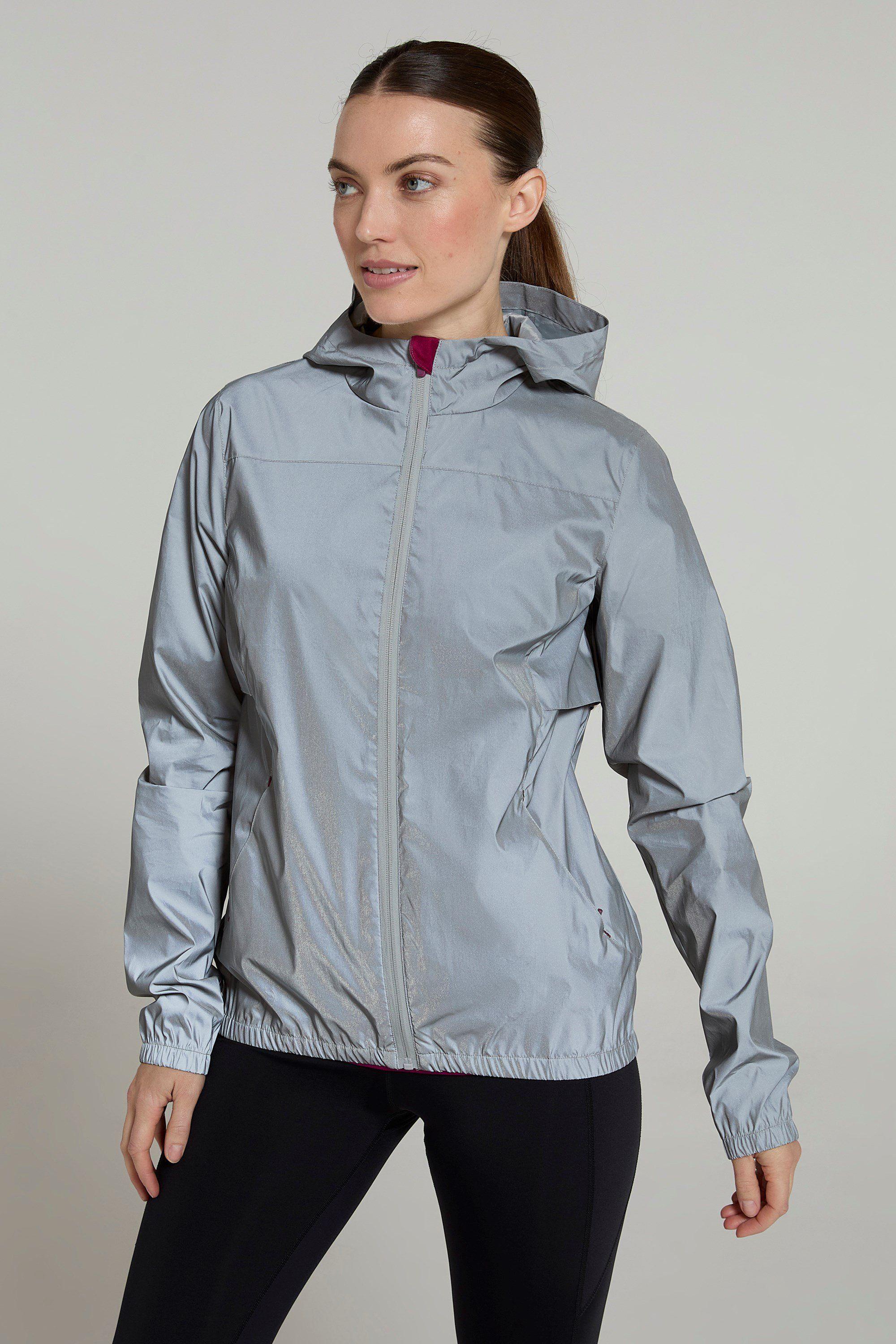 'Dashing' Water Resistant Lightweight Front Pockets Reflective Jacket by MOUNTAIN WAREHOUSE