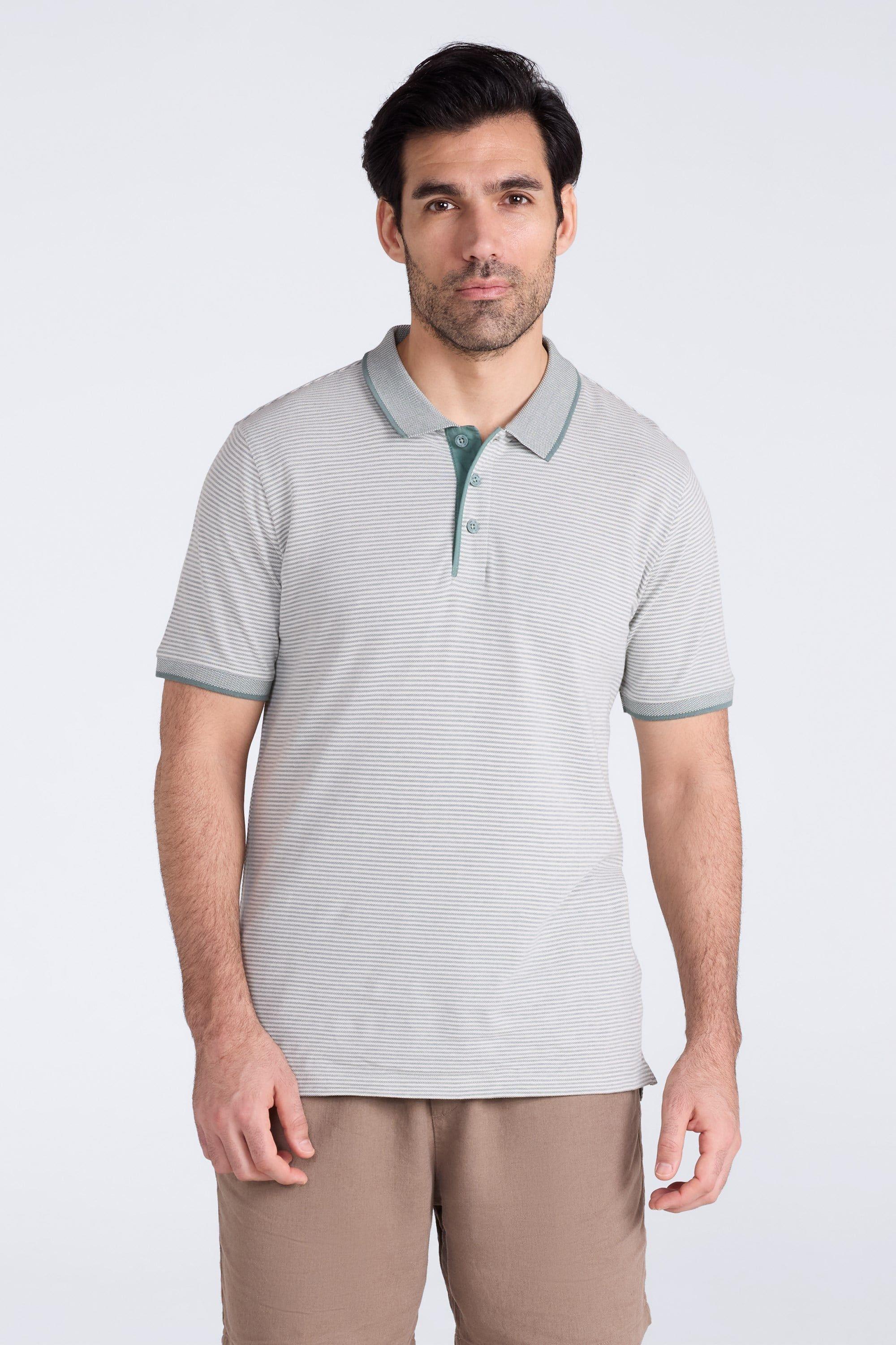 Dawnay Pique Slub Textured Polo Cotton Casual Summer Tee by MOUNTAIN WAREHOUSE