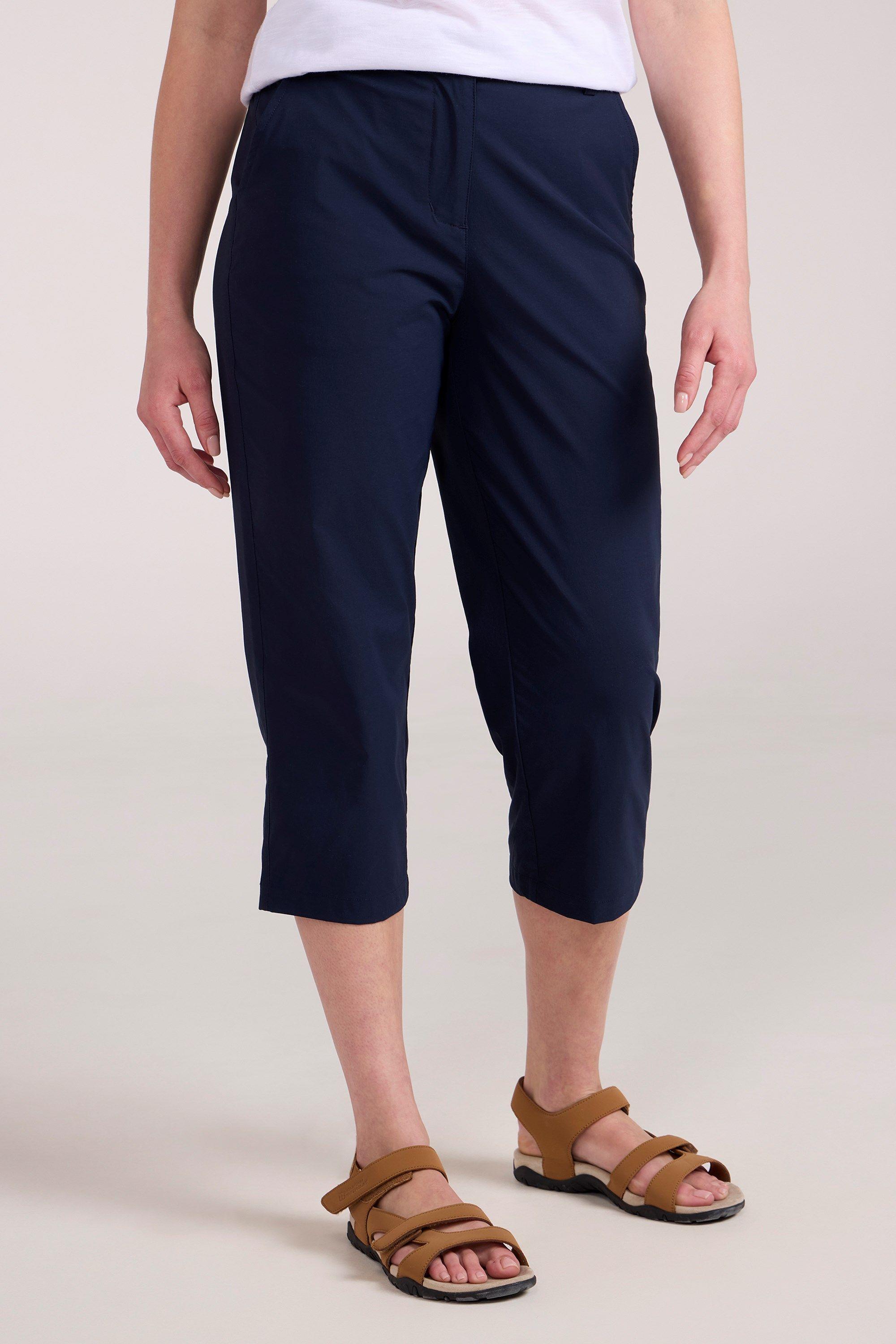 'Delta' Comfortable Elastic Waist Lightweight Stretchy Capri Pants by MOUNTAIN WAREHOUSE