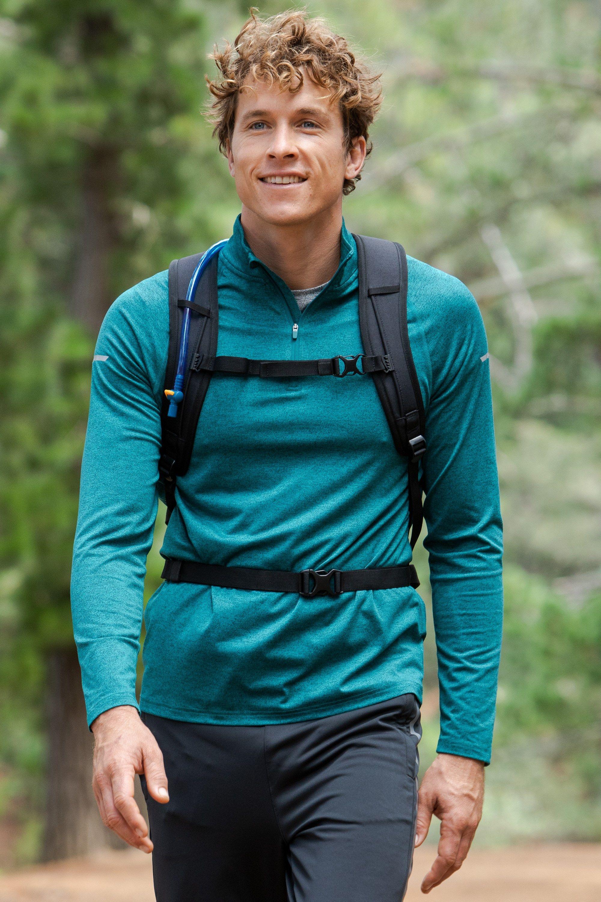 Echo Melange Midlayer Half Zip Cycling Gym Outdoor Sport by MOUNTAIN WAREHOUSE Echo Melange Midlayer Half Zip Cycling Gym Outdoor Sport by MOUNTAIN WAREHOUSE