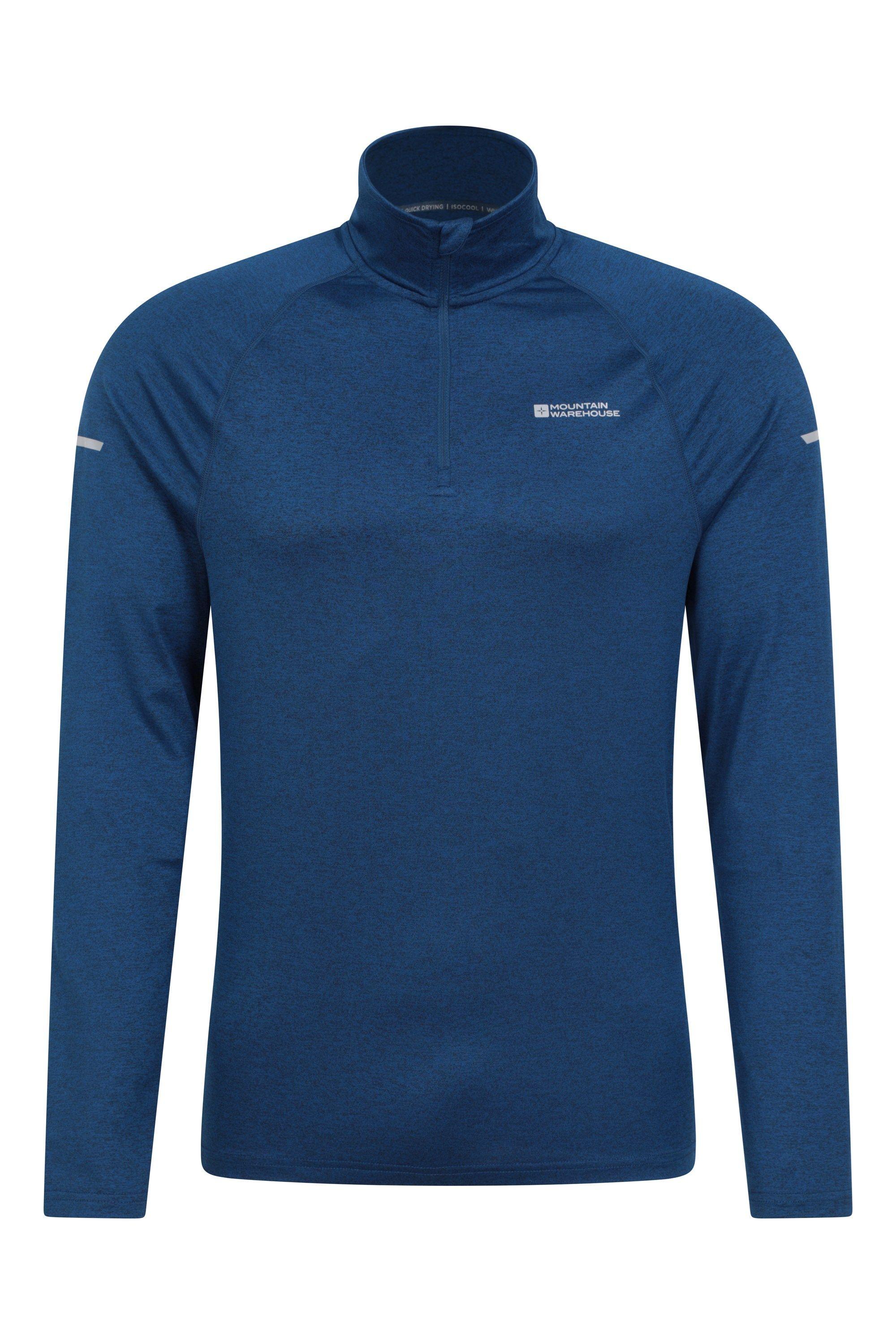 Echo Melange Midlayer Half Zip Cycling Gym Outdoor Sport by MOUNTAIN WAREHOUSE